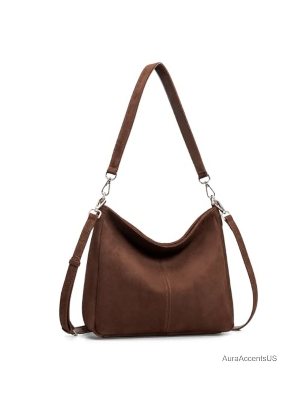 Suede Leather Hobo Bag Crossbody Shoulder Purse for Women